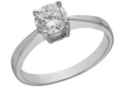 Серебряное кольцо с фианитом