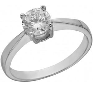 Серебряное кольцо с фианитом