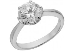 Серебряное кольцо с фианитом