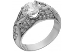 Серебряное кольцо с фианитом