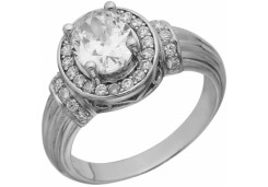 Серебряное кольцо с фианитом