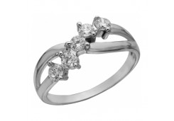 Серебряное кольцо с фианитом