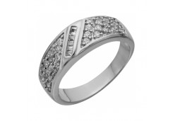 Серебряное кольцо с фианитом