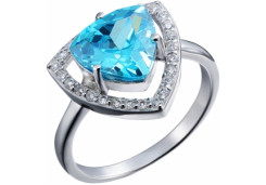 Серебряное кольцо с фианитом