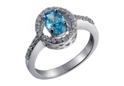 Серебряное кольцо с фианитом