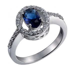 Серебряное кольцо с фианитом