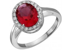 Серебряное кольцо с фианитом