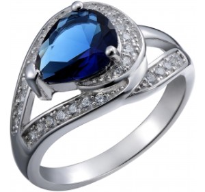 Серебряное кольцо с фианитом