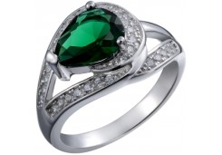 Серебряное кольцо с фианитом