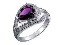 Серебряное кольцо с фианитом