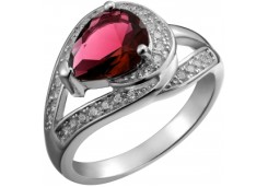 Серебряное кольцо с фианитом