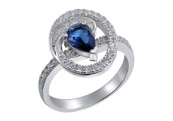 Серебряное кольцо с фианитом