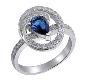 Серебряное кольцо с фианитом