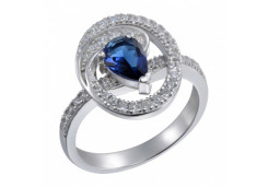 Серебряное кольцо с фианитом