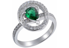 Серебряное кольцо с фианитом