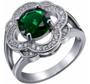 Серебряное кольцо с фианитом