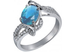 Серебряное кольцо с фианитом