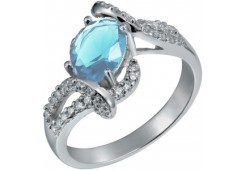 Серебряное кольцо с фианитом