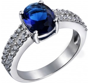 Серебряное кольцо с фианитом