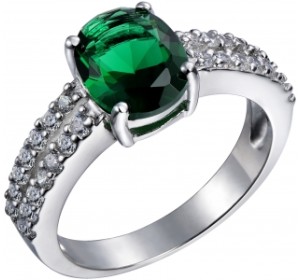 Серебряное кольцо с фианитом