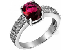 Серебряное кольцо с фианитом