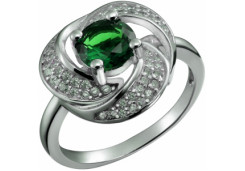 Серебряное кольцо с фианитом