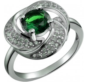 Серебряное кольцо с фианитом