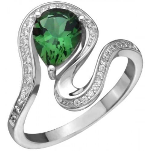 Серебряное кольцо с фианитом