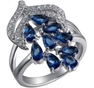 Серебряное кольцо с фианитом