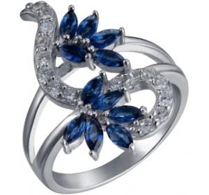 Серебряное кольцо с фианитом