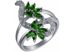 Серебряное кольцо с фианитом