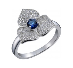 Серебряное кольцо с фианитом