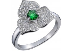 Серебряное кольцо с фианитом