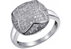 Серебряное кольцо с фианитом