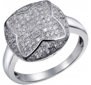 Серебряное кольцо с фианитом