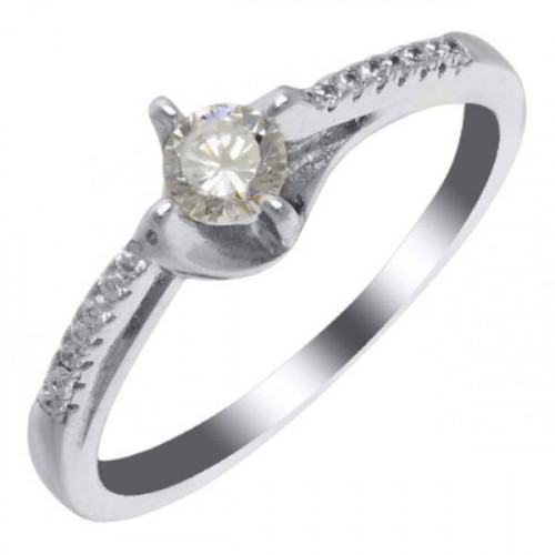 Серебряное кольцо с фианитом