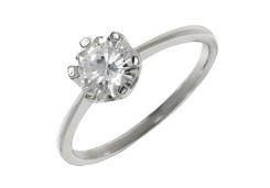 Серебряное кольцо с фианитом