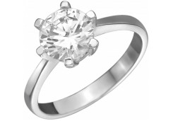 Серебряное кольцо с фианитом