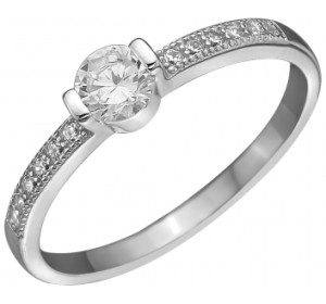 Серебряное кольцо с фианитом