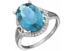 Серебряное кольцо с фианитом