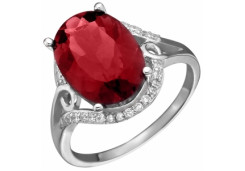 Серебряное кольцо с фианитом