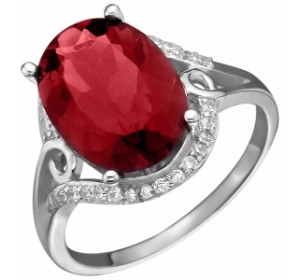 Серебряное кольцо с фианитом