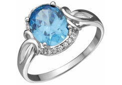 Серебряное кольцо с фианитом