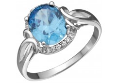 Серебряное кольцо с фианитом