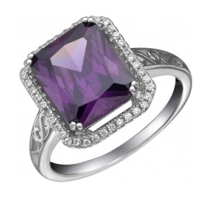 Серебряное кольцо с фианитом