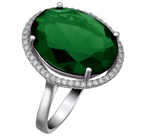 Серебряное кольцо с фианитом