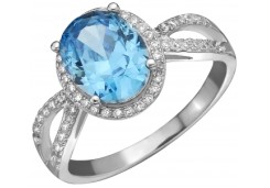 Серебряное кольцо с фианитом