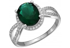 Серебряное кольцо с фианитом