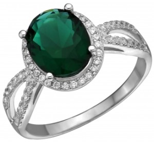 Серебряное кольцо с фианитом