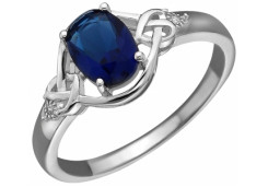 Серебряное кольцо с фианитом